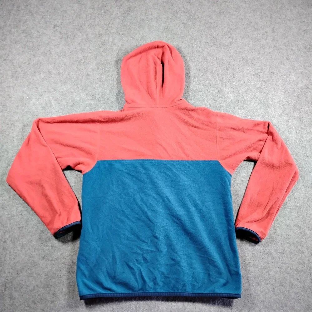 Patagonia Kids XL 14 Micro D Snap-T Full-Zip Fleece Hoody Coral Blue 65465 *Flaw